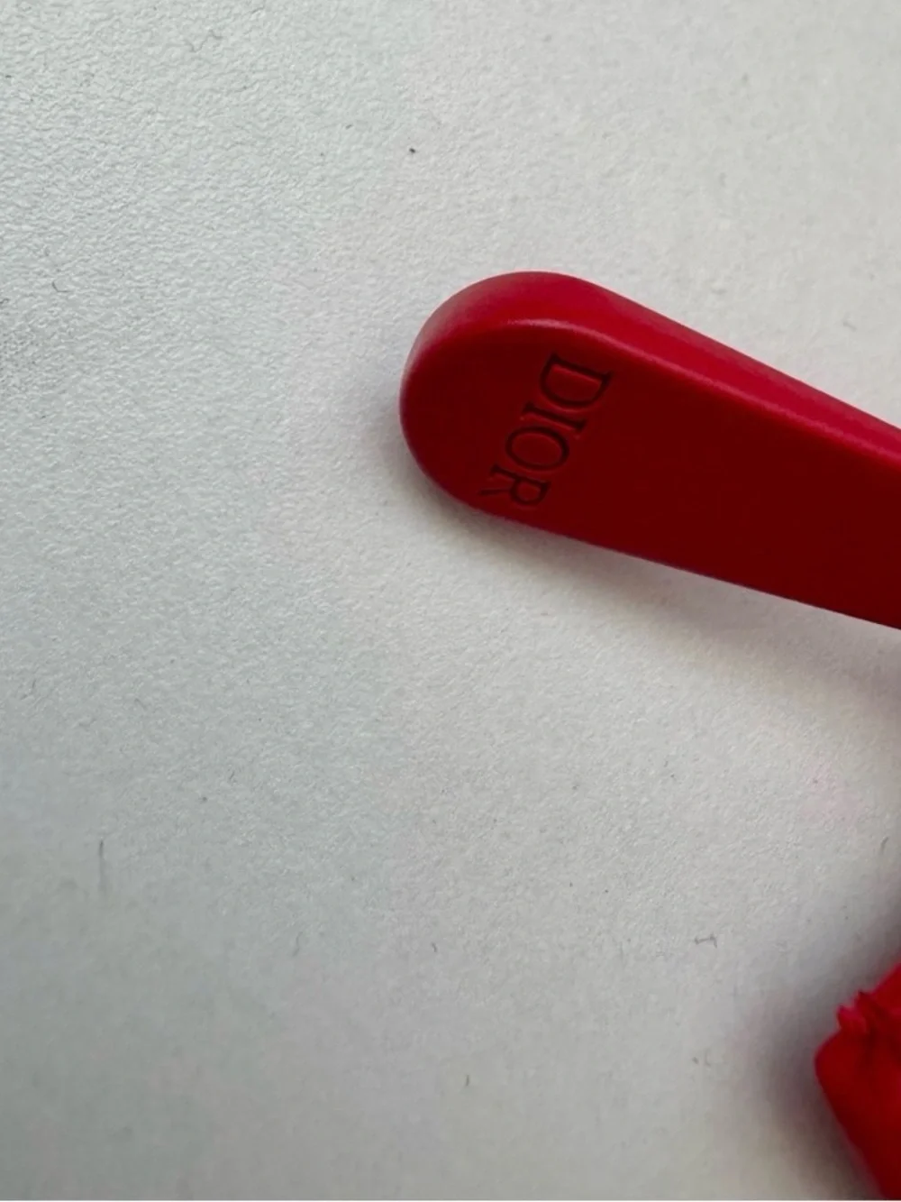 Dior Red Patent cosmetic pouch with gold hardware